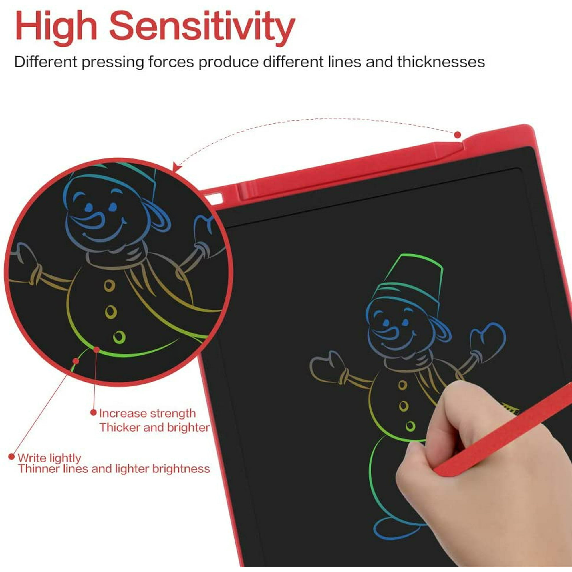 Doodle Board Kids Light and Thin Pressure Sensitive Writing Pad Drawing Graphics Board Kids Gift Educational Tool,4.4 inch Pink Tiean Kids LCD Writing Tablet